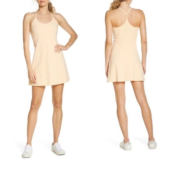 Outdoor Voices Exercise Sleeveless A-Line Mini Cream Workout Dress Size XS - Picture 1 of 5